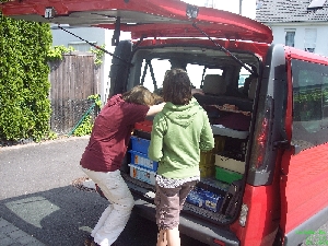 Verladen der Materialien